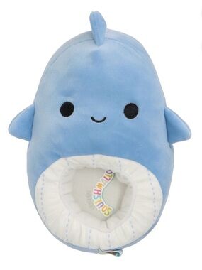 Squishmallows Kids Plush Whale Slipper, Little Kid Size 11/12